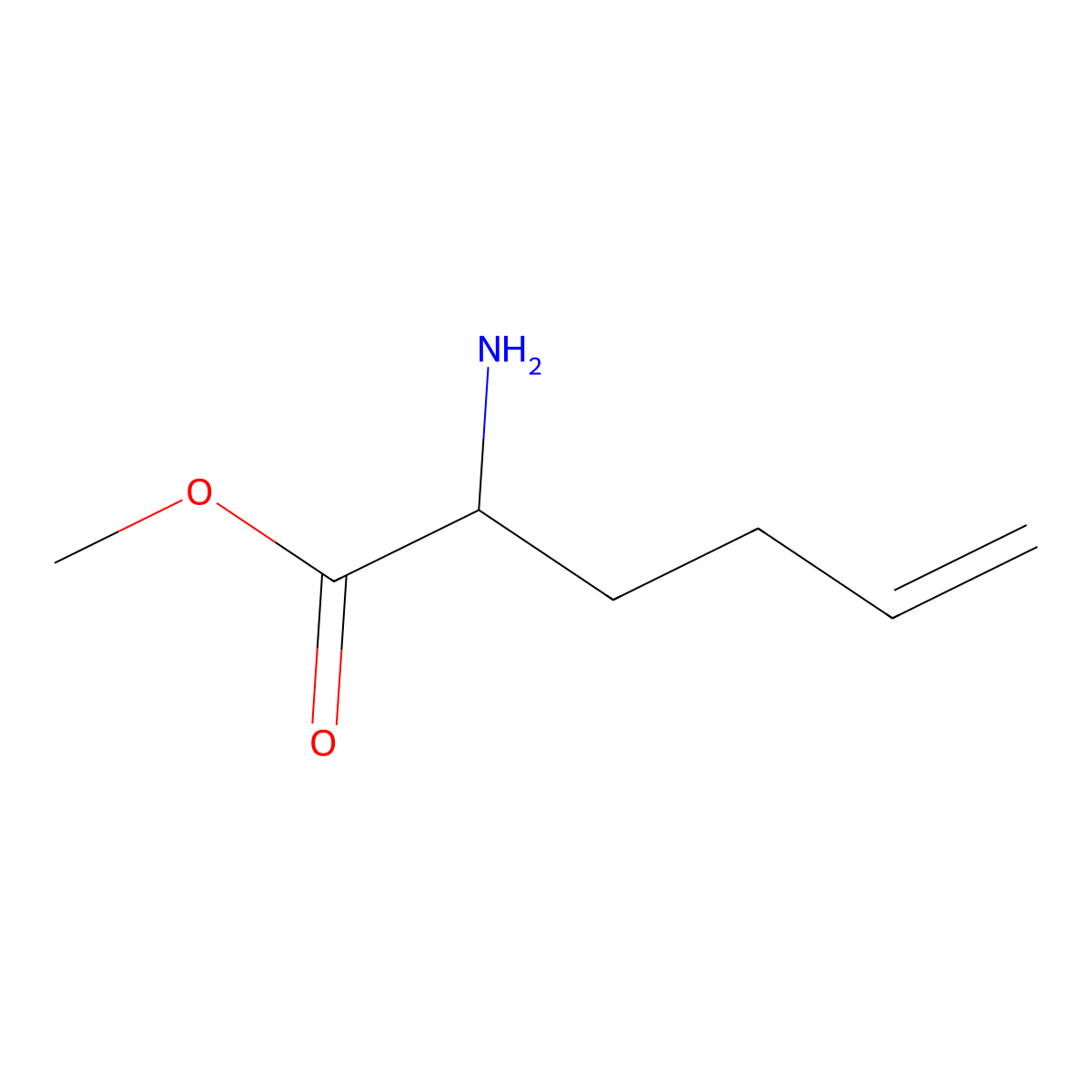 Methyl 2-aminohex-5-enoate molecular structure, CAS 114486-35-0