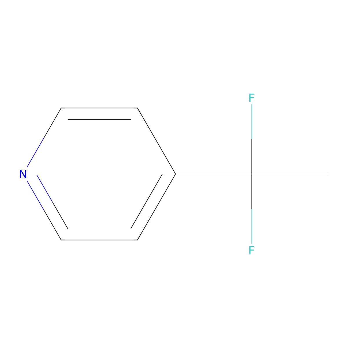 4-(1,1-Difluoroethyl)pyridine molecular structure, CAS 114490-29-8