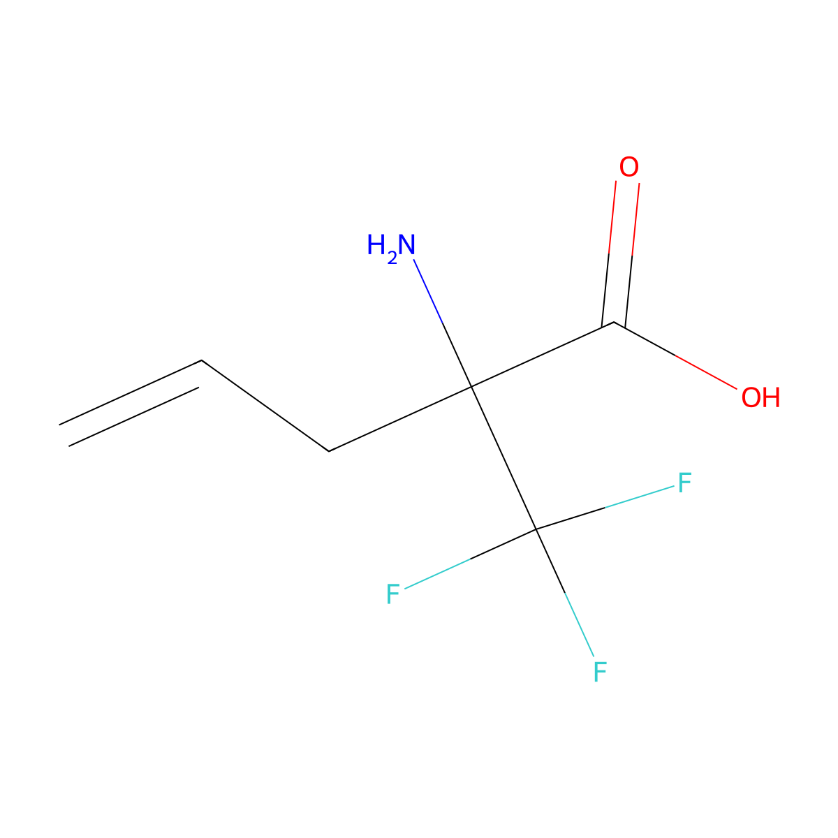 2-amino-2-(trifluoromethyl)pent-4-enoic Acid molecular structure, CAS 114490-94-7