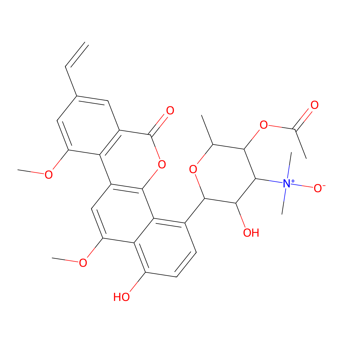 deacetylravidomycin N-oxide molecular structure, CAS 114494-30-3