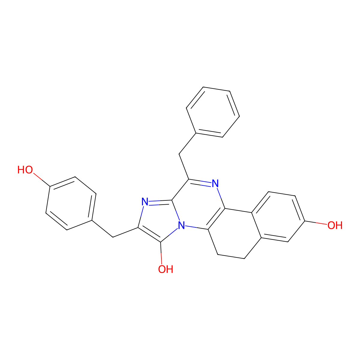 Coelenterazine e molecular structure, CAS 114496-02-5