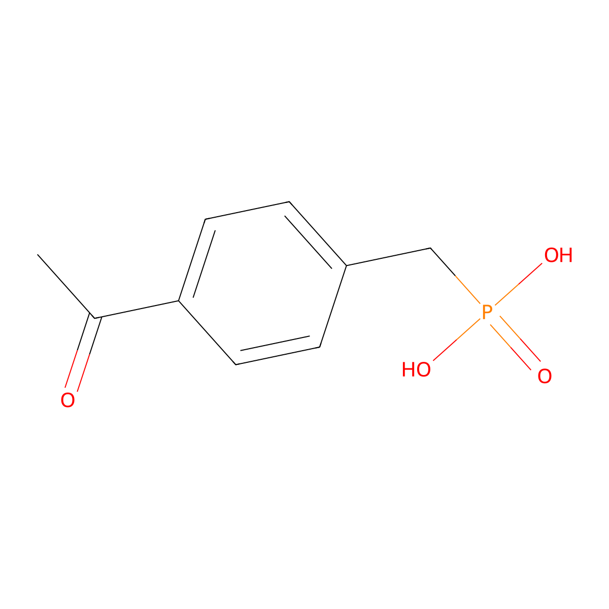 [(4-Acetylphenyl)methyl]phosphonic acid molecular structure, CAS 114496-51-4