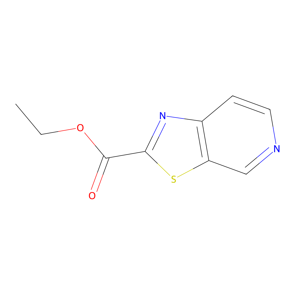 Ethyl thiazolo[5,4-c]pyridine-2-carboxylate molecular structure, CAS 114498-58-7