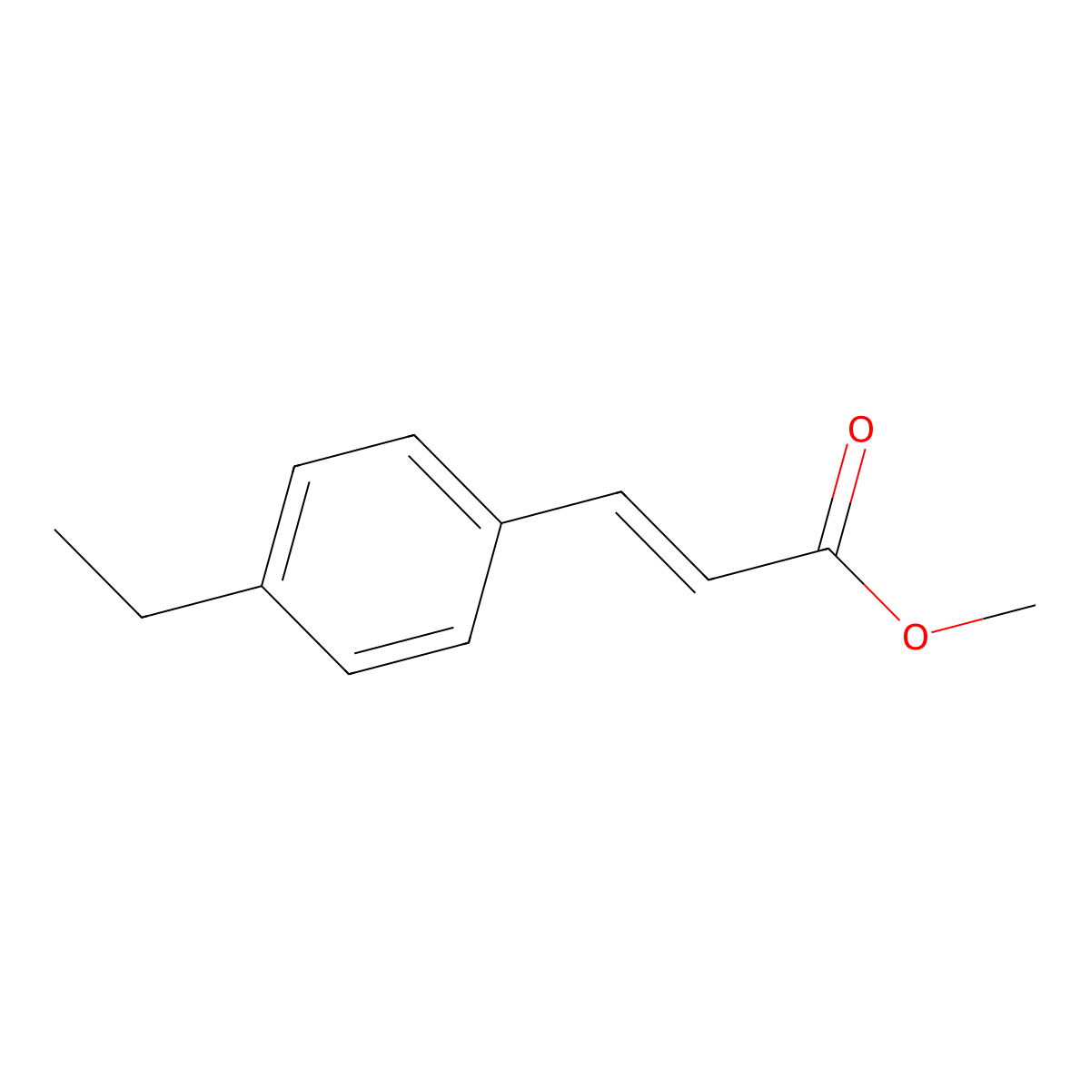 Methyl 3-(4-ethylphenyl)prop-2-enoate molecular structure, CAS 114498-64-5
