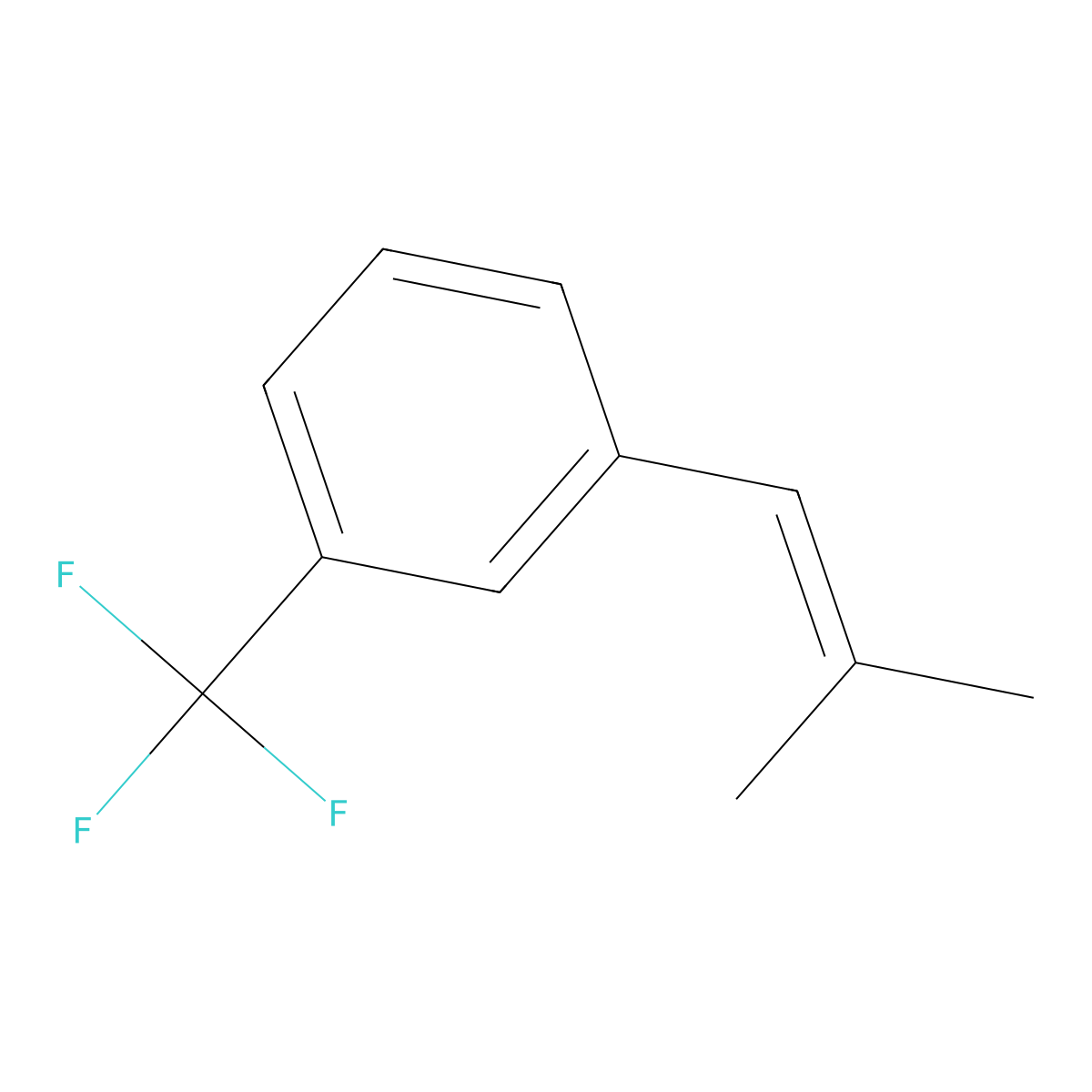 Benzene, 1-(2-methyl-1-propenyl)-3-(trifluoromethyl)- molecular structure, CAS 114498-66-7