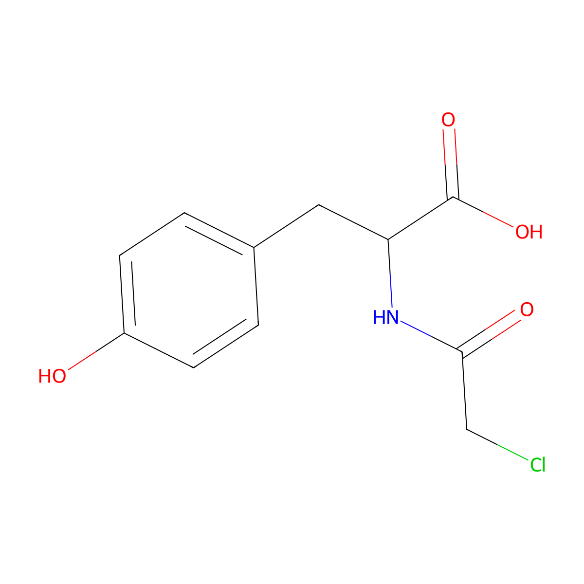 N-chloroacetyl-L-tyrosine molecular structure, CAS 1145-56-8