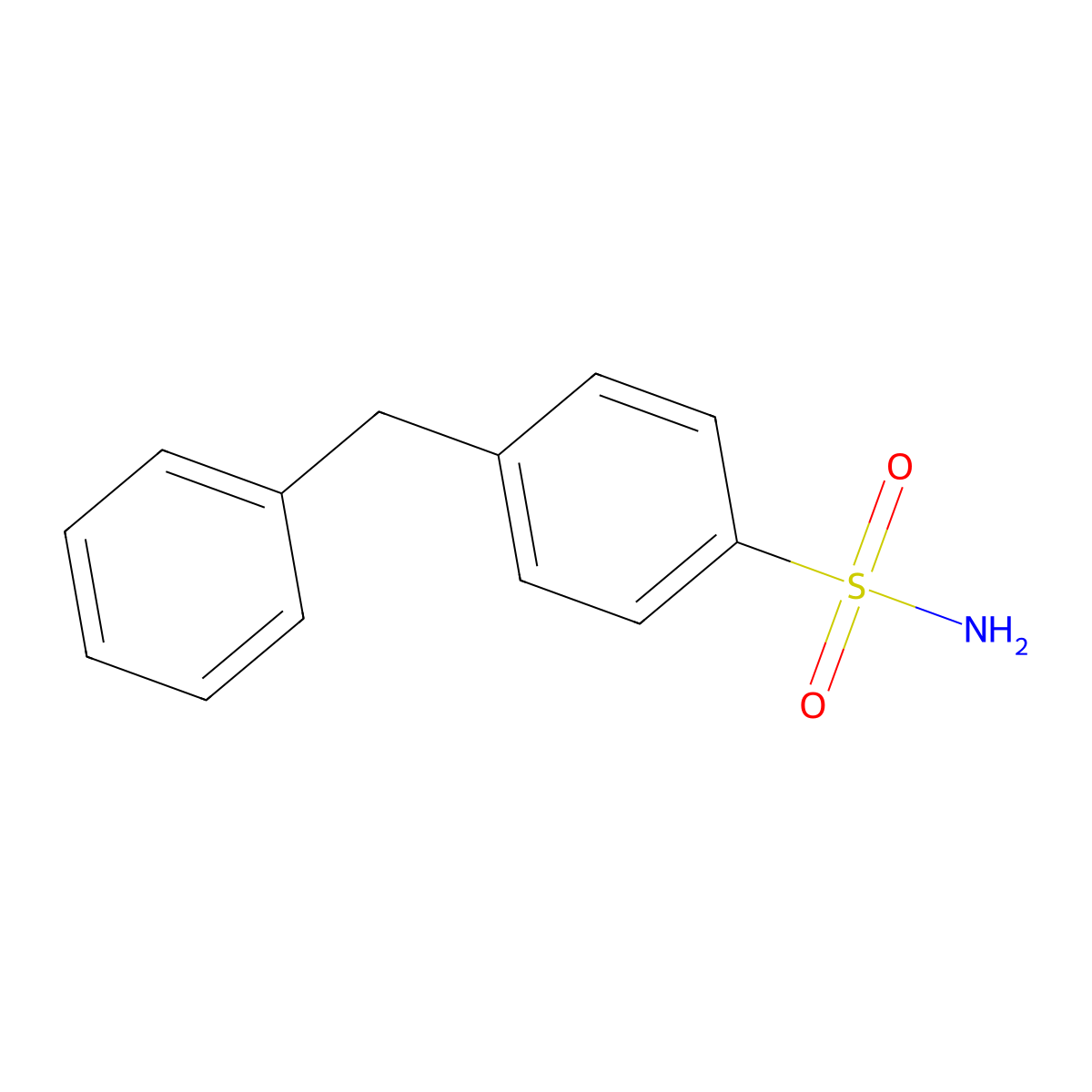 4-Benzylbenzenesulfonamide molecular structure, CAS 1145-60-4