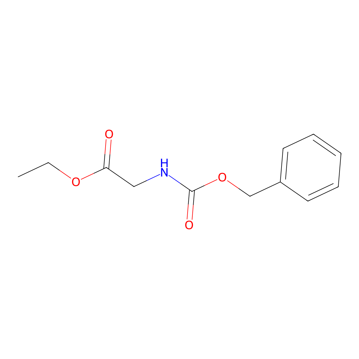 N-((Phenylmethoxy)carbonyl)glycine ethyl ester molecular structure, CAS 1145-81-9