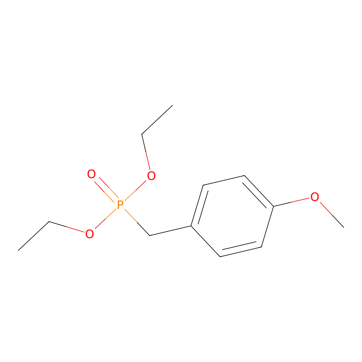Diethyl P-((4-methoxyphenyl)methyl)phosphonate molecular structure, CAS 1145-93-3