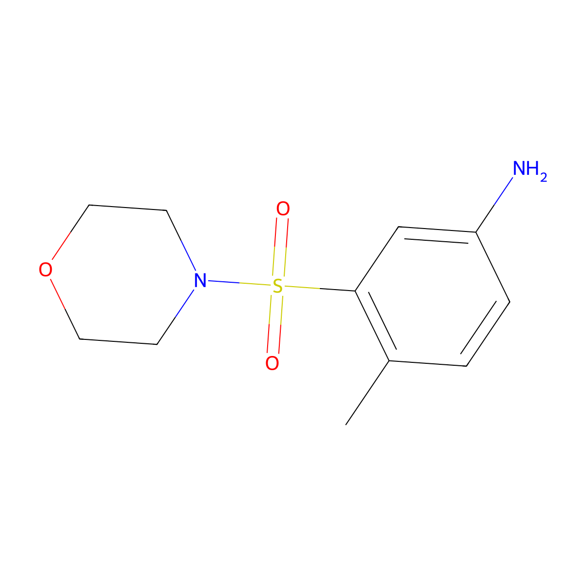 4-Methyl-3-(morpholine-4-sulfonyl)aniline molecular structure, CAS 114500-32-2