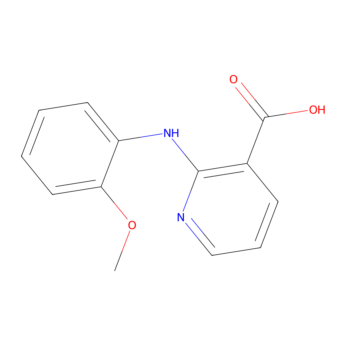 2-[(2-Methoxyphenyl)amino]pyridine-3-carboxylic acid molecular structure, CAS 114501-02-9