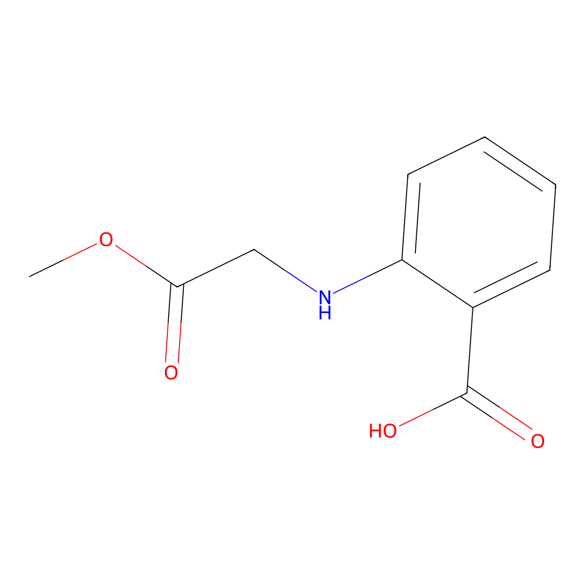 2-[(2-Methoxy-2-oxoethyl)amino]benzoic acid molecular structure, CAS 114514-94-2