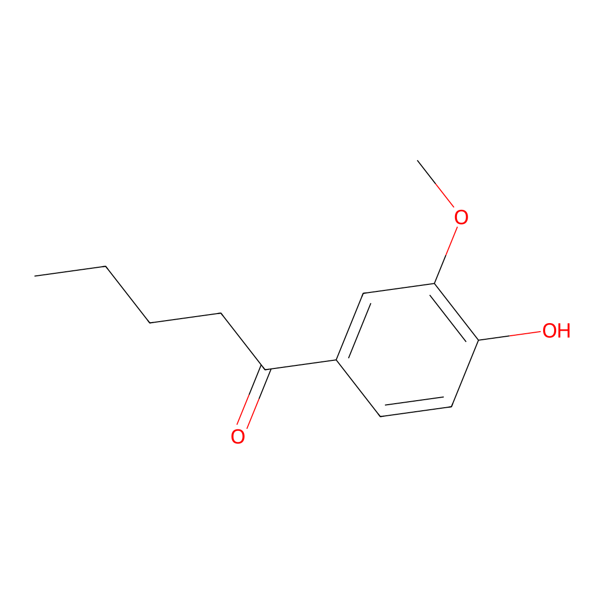 1-(4-Hydroxy-3-methoxyphenyl)pentan-1-one molecular structure, CAS 114515-51-4