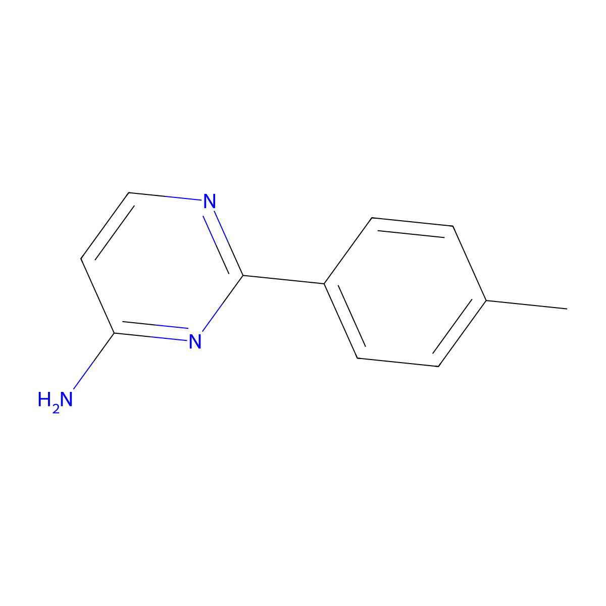 2-(p-Tolyl)pyrimidin-4-amine molecular structure, CAS 114523-62-5