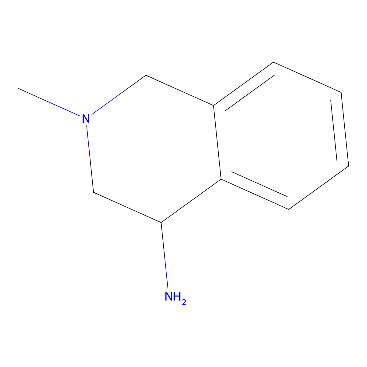 2-Methyl-1,2,3,4-tetrahydroisoquinolin-4-amine molecular structure, CAS 114524-22-0