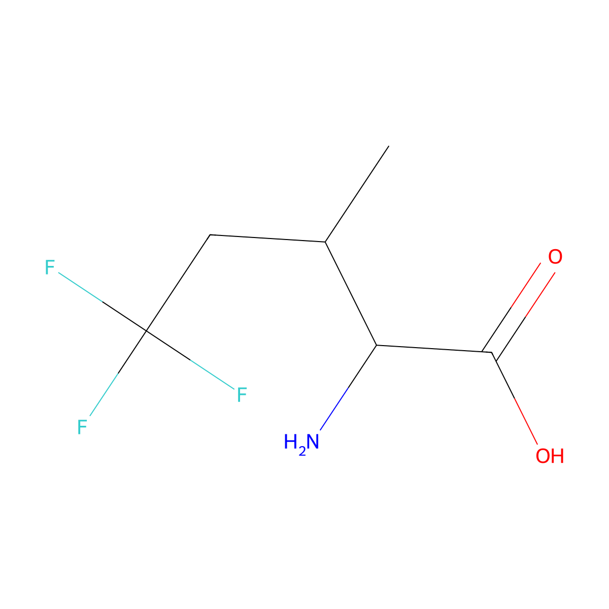 5,5,5-Trifluoroisoleucine molecular structure, CAS 114525-00-7