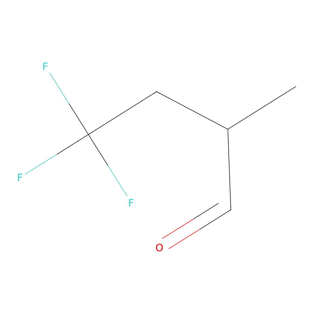 4,4,4-Trifluoro-2-methylbutanal molecular structure, CAS 114525-07-4