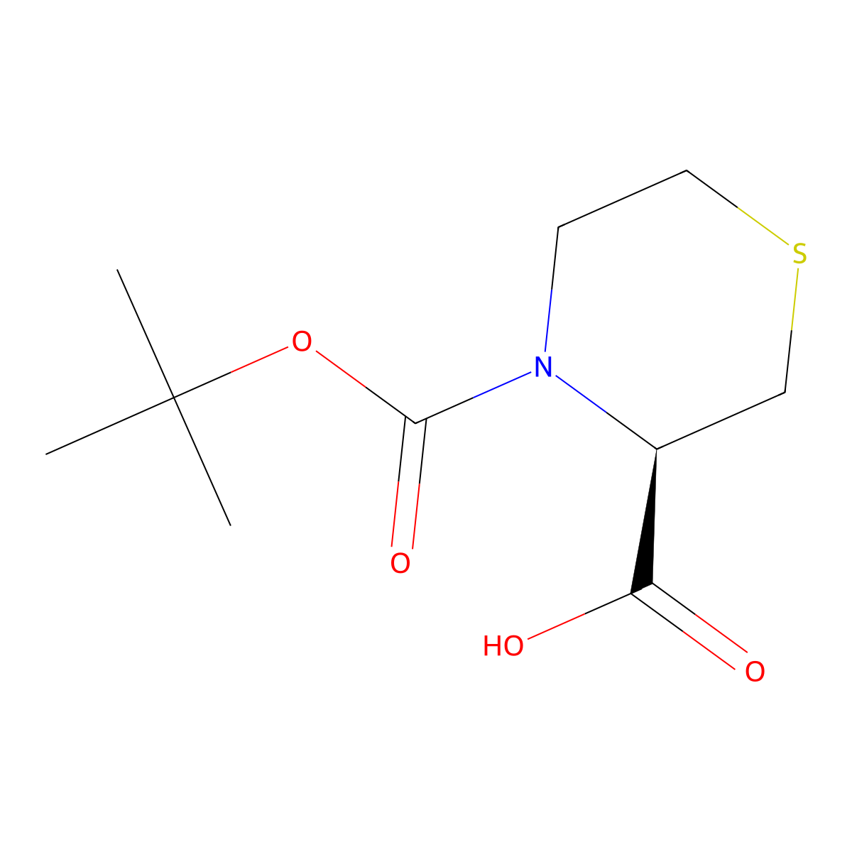 (R)-4-Boc-thiomorpholine-3-carboxylic acid molecular structure, CAS 114525-81-4