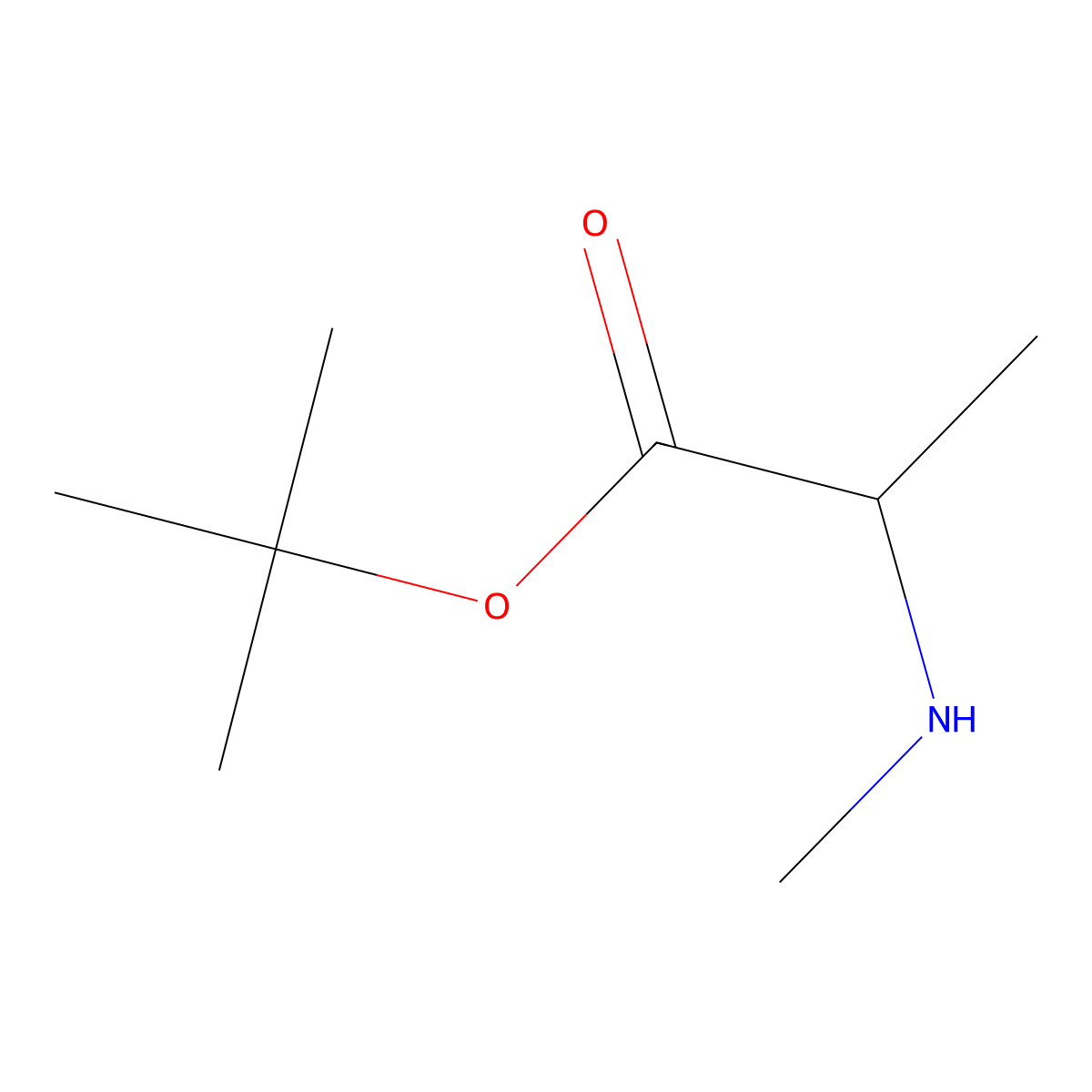 tert-butyl (2S)-2-(methylamino)propanoate molecular structure, CAS 114525-98-3