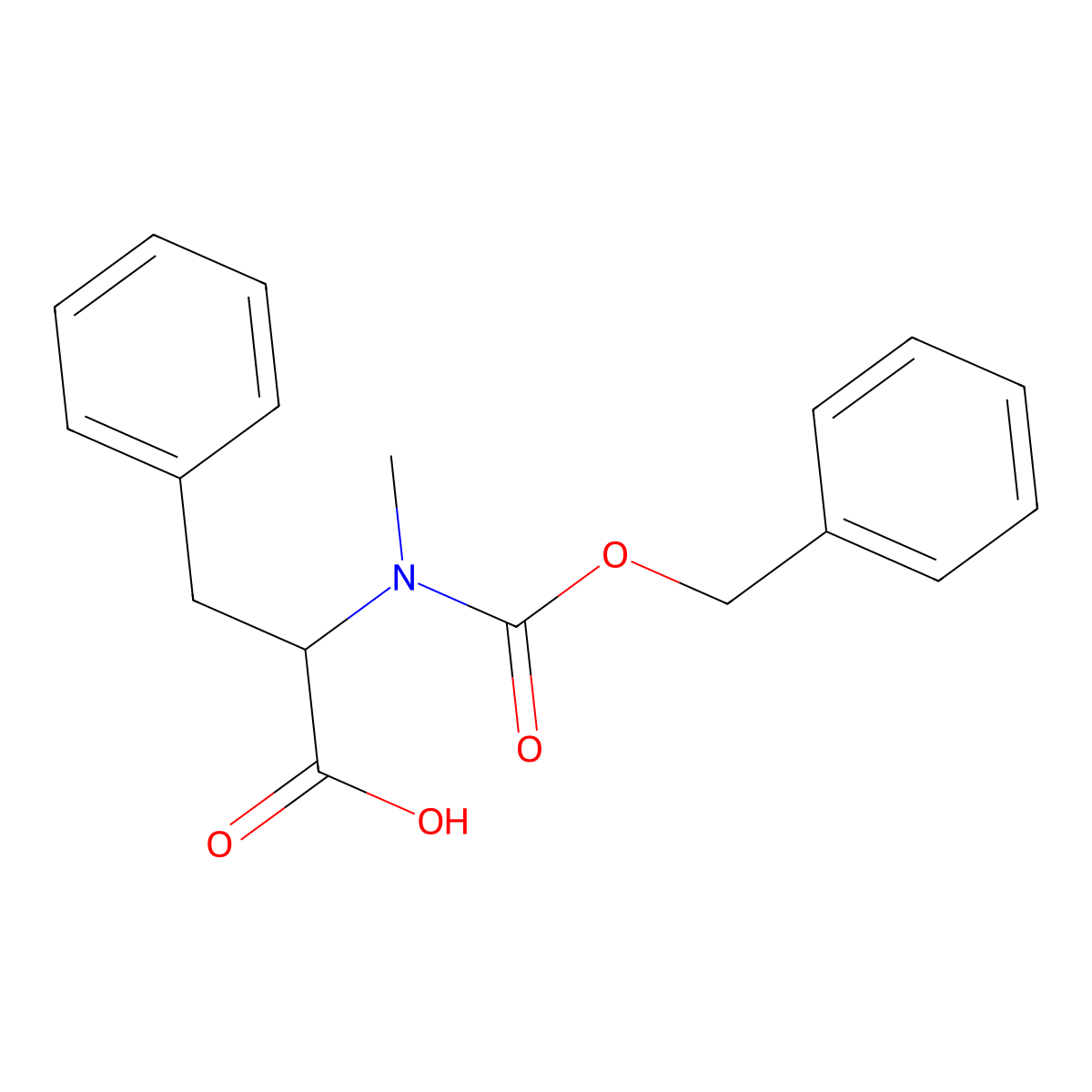 (2R)-2-[methyl(phenylmethoxycarbonyl)amino]-3-phenylpropanoic acid molecular structure, CAS 114526-00-0