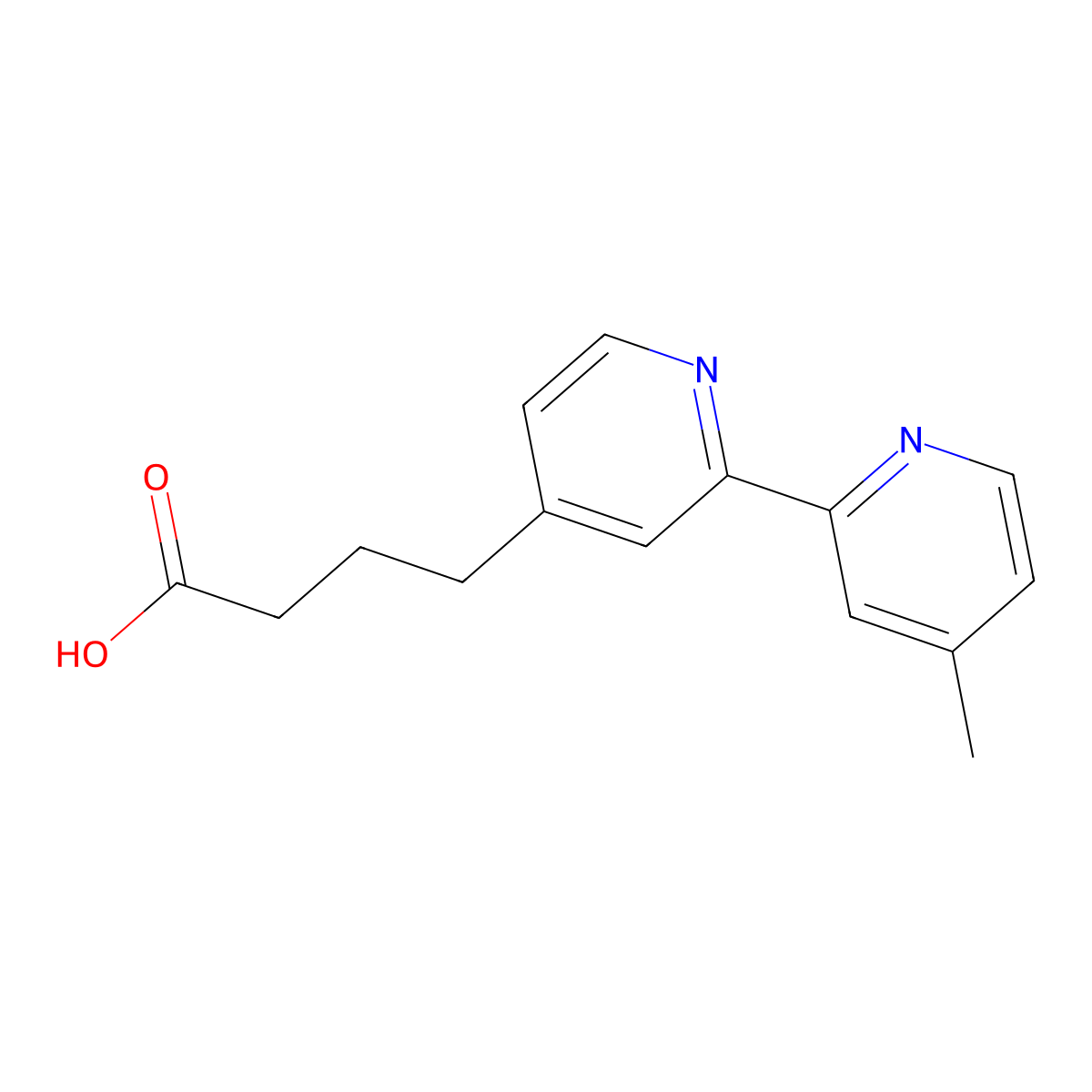 4-(4'-Methyl-[2,2'-bipyridin]-4-yl)butanoic acid molecular structure, CAS 114527-28-5