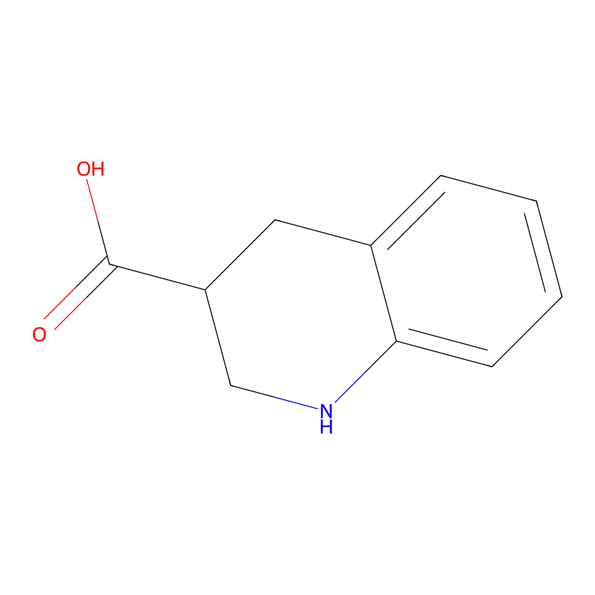 1,2,3,4-Tetrahydroquinoline-3-carboxylic acid molecular structure, CAS 114527-53-6