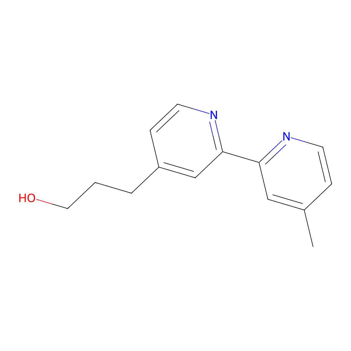 3-[2-(4-Methylpyridin-2-yl)-pyridin-4-yl]propan-1-ol molecular structure, CAS 114549-79-0