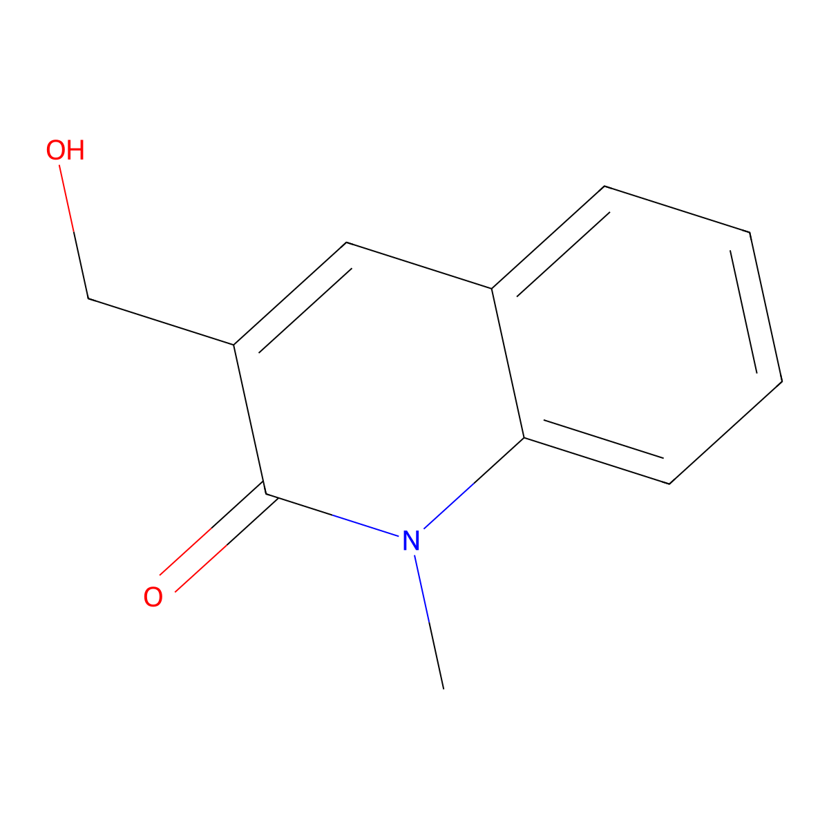 3-(hydroxymethyl)-1-methylquinolin-2(1H)-one molecular structure, CAS 114561-15-8