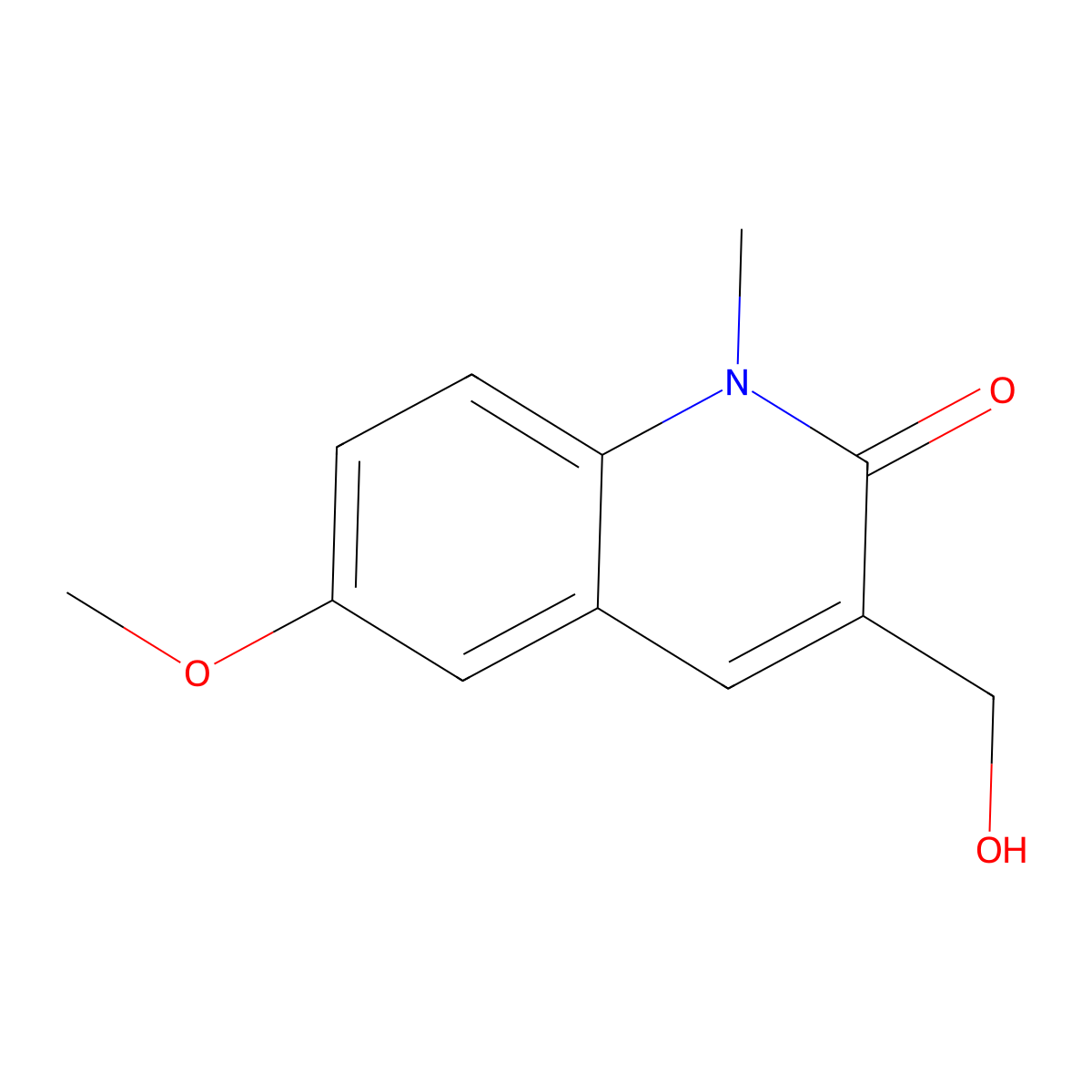3-(hydroxymethyl)-6-methoxy-1-methylquinolin-2(1H)-one molecular structure, CAS 114561-28-3