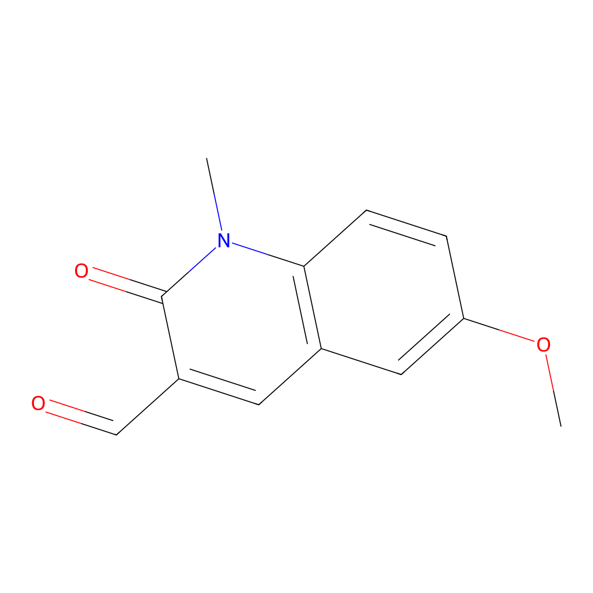 6-Methoxy-1-methyl-2-oxo-1,2-dihydroquinoline-3-carbaldehyde molecular structure, CAS 114561-35-2