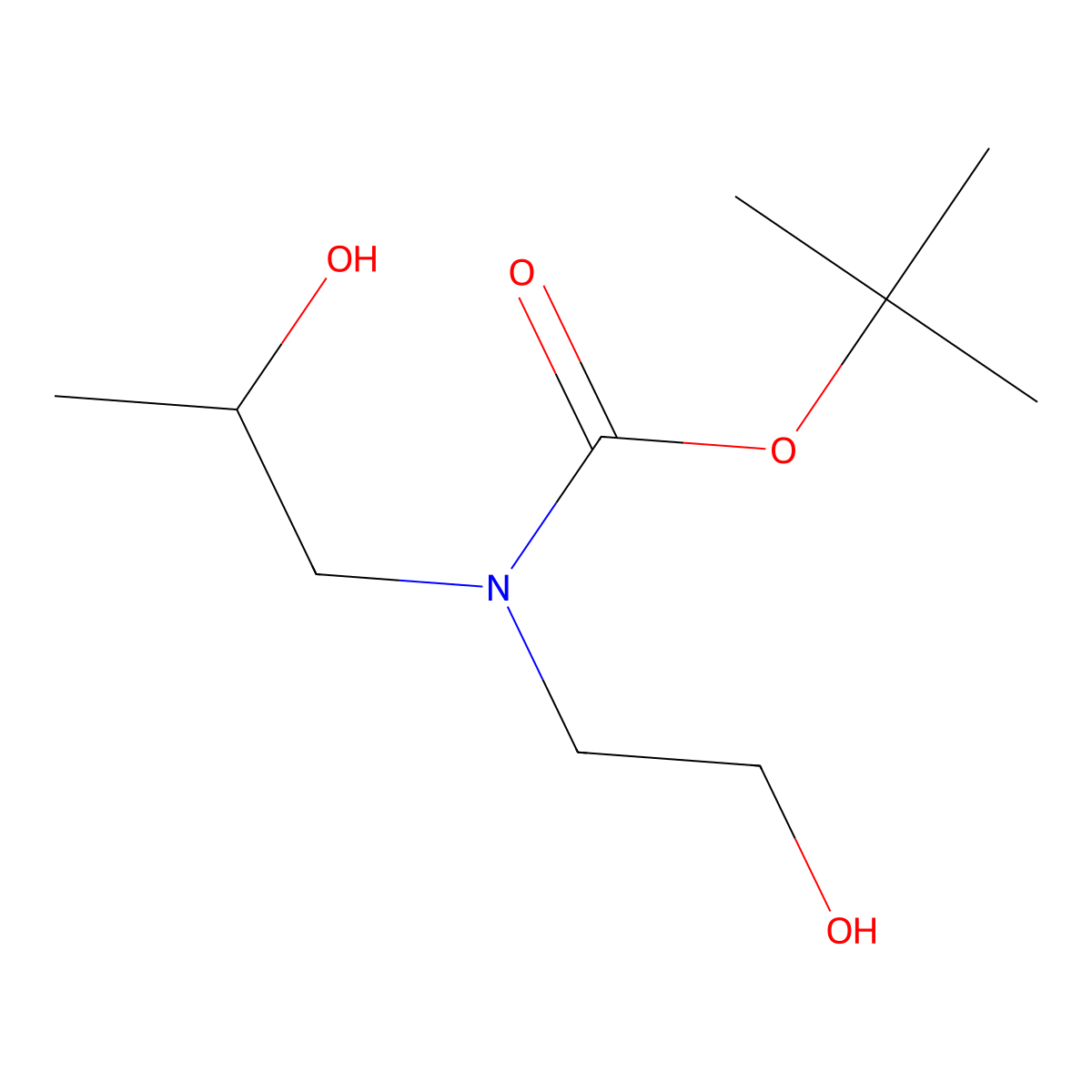 tert-butyl N-(2-hydroxyethyl)-N-(2-hydroxypropyl)carbamate molecular structure, CAS 1145656-21-8