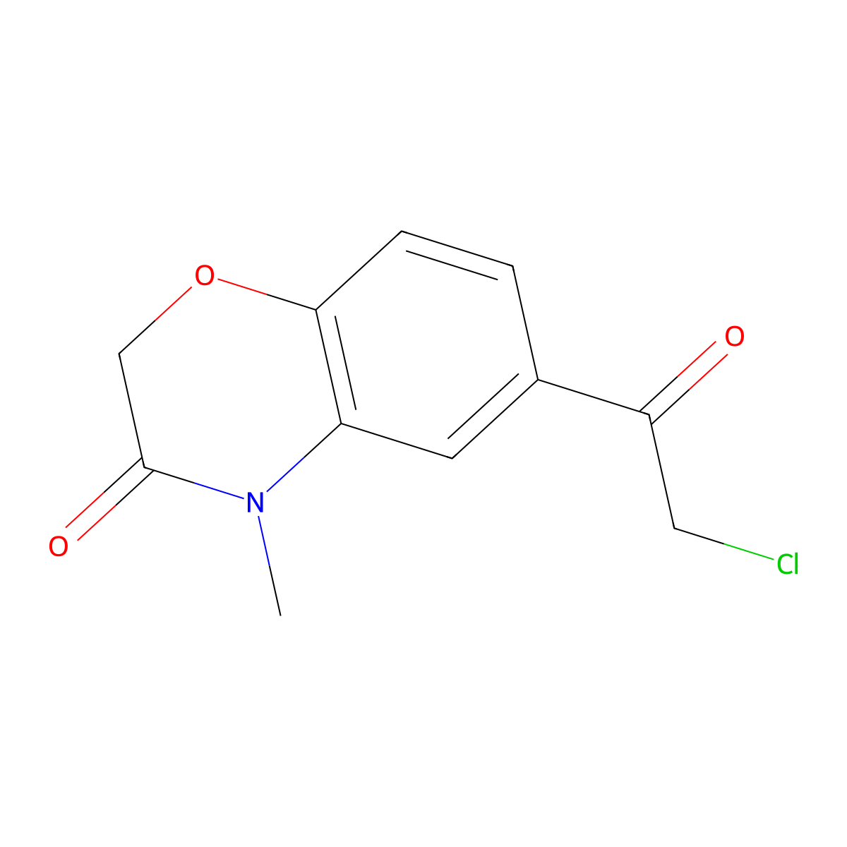 6-(chloroacetyl)-4-methyl-2H-1,4-benzoxazin-3(4H)-one molecular structure, CAS 114566-43-7