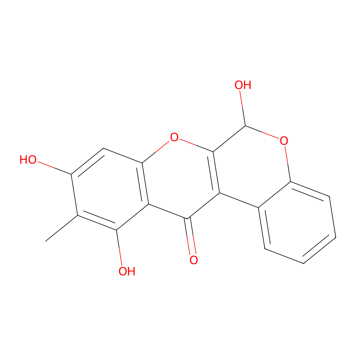 Boeravinone B molecular structure, CAS 114567-34-9