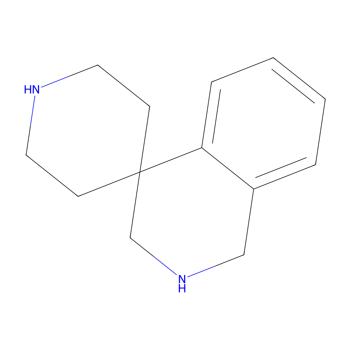 2,3-Dihydro-1H-spiro[isoquinoline-4,4'-piperidine] molecular structure, CAS 1145670-30-9