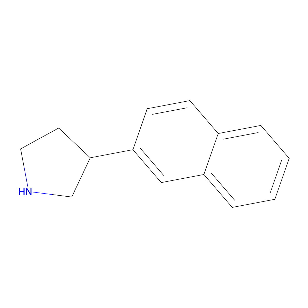 3-(Naphthalen-2-yl)pyrrolidine molecular structure, CAS 1145671-18-6