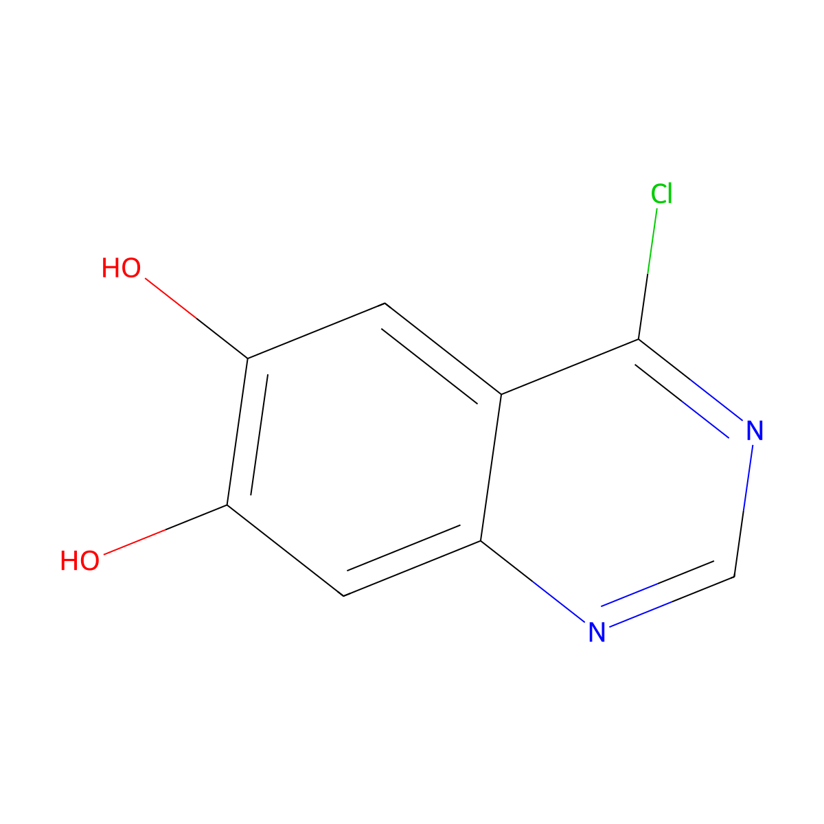 4-Chloroquinazoline-6,7-diol molecular structure, CAS 1145671-36-8