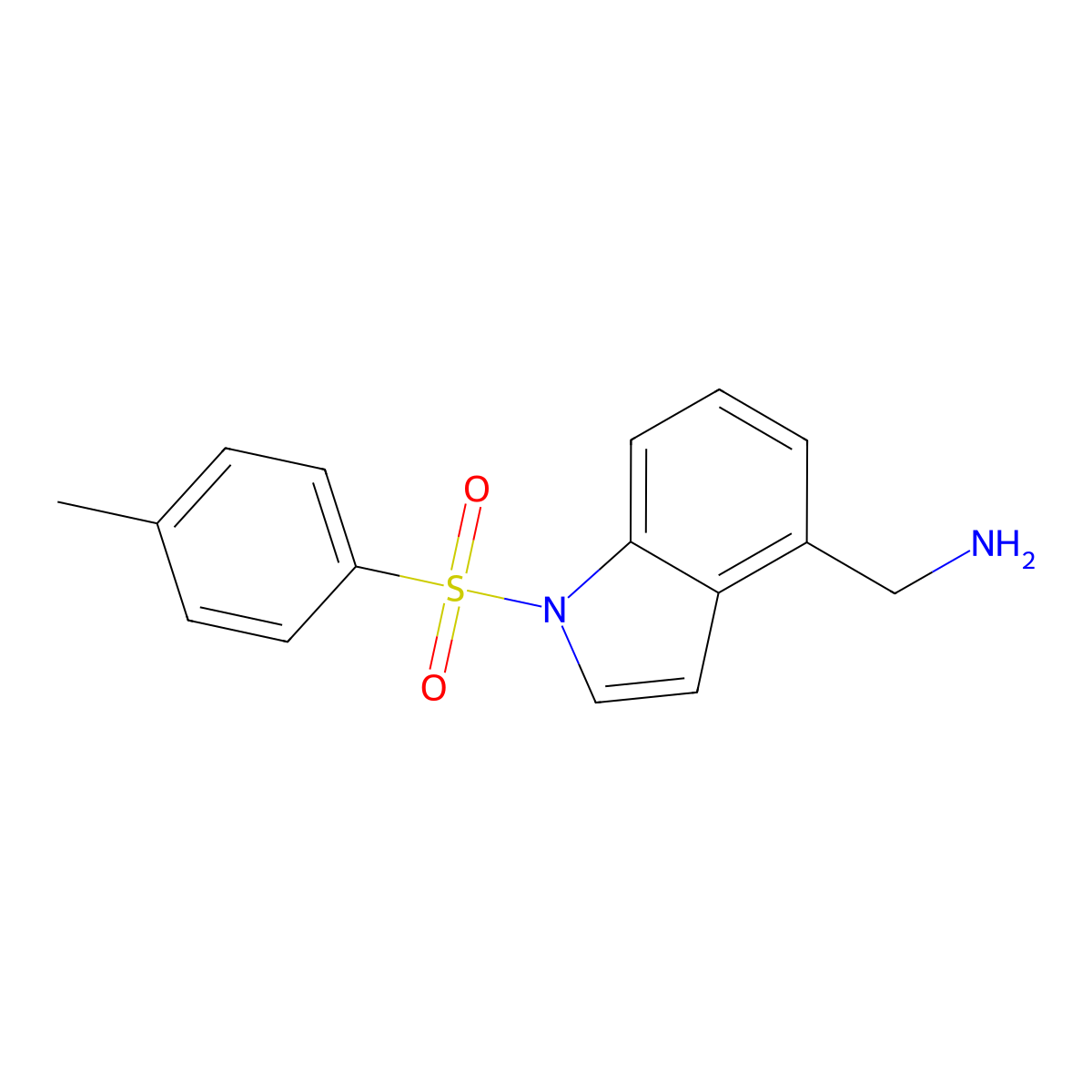(1-Tosyl-1H-indol-4-YL)methanamine molecular structure, CAS 1145678-74-5