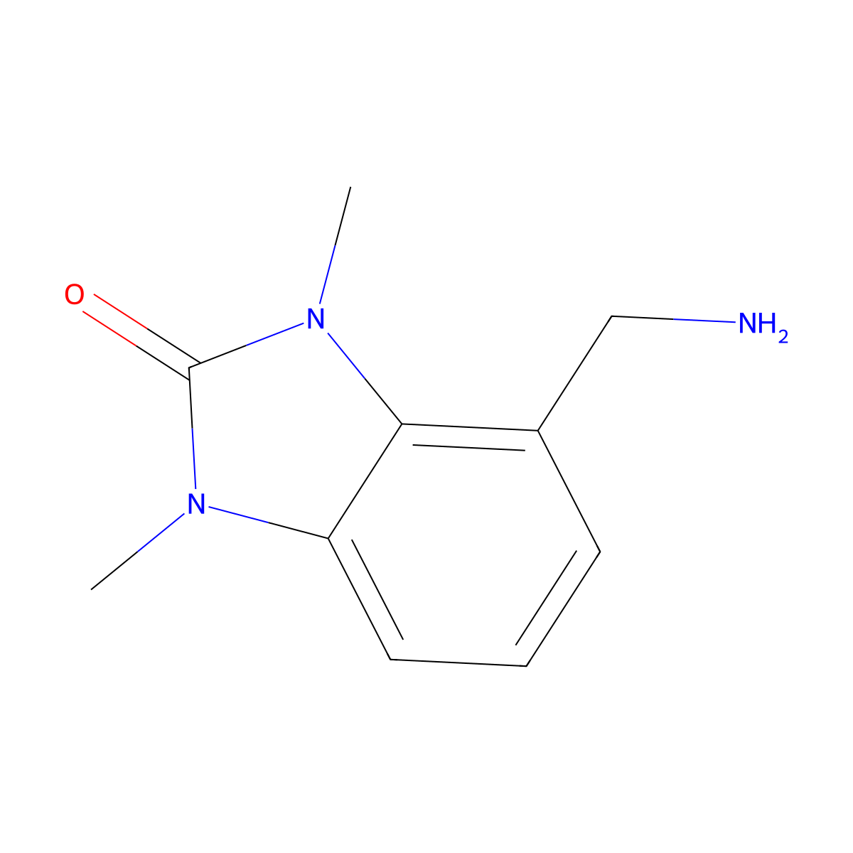 4-(aminomethyl)-1,3-dimethyl-2,3-dihydro-1H-1,3-benzodiazol-2-one molecular structure, CAS 1145678-92-7