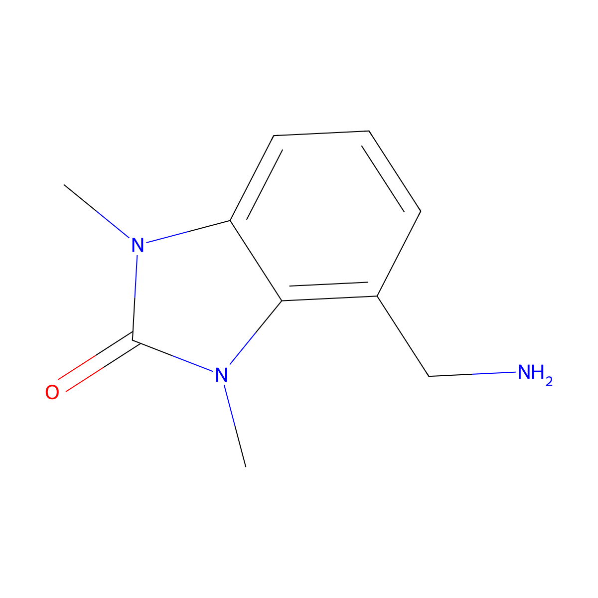 4-(aminomethyl)-1,3-dimethyl-2,3-dihydro-1H-1,3-benzodiazol-2-one molecular structure, CAS 1145678-92-7