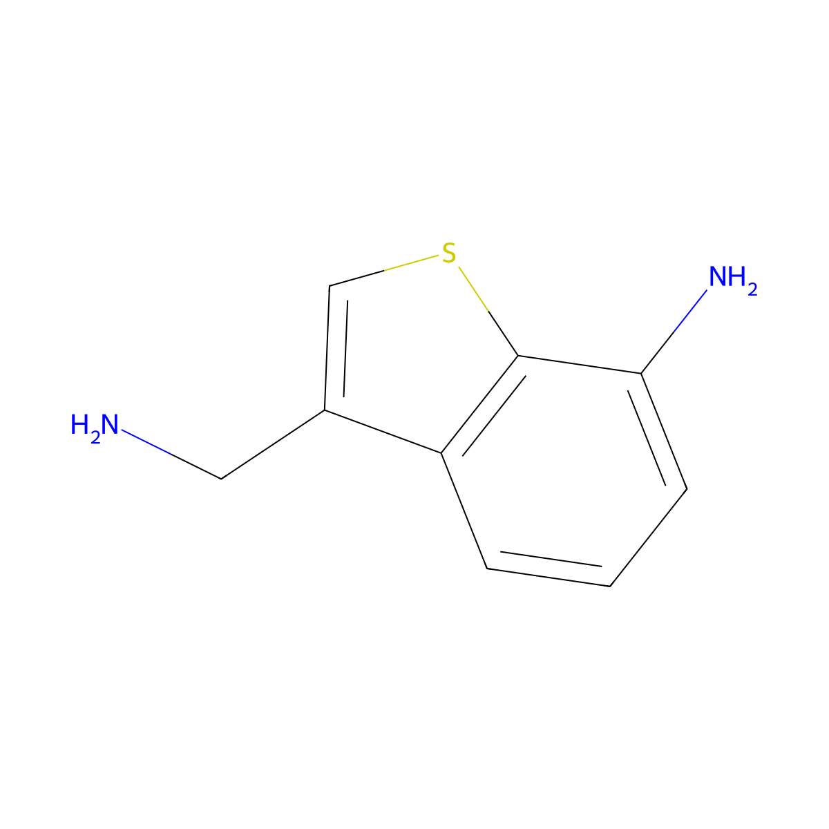 3-(Aminomethyl)benzo[b]thiophen-7-amine molecular structure, CAS 1145679-02-2