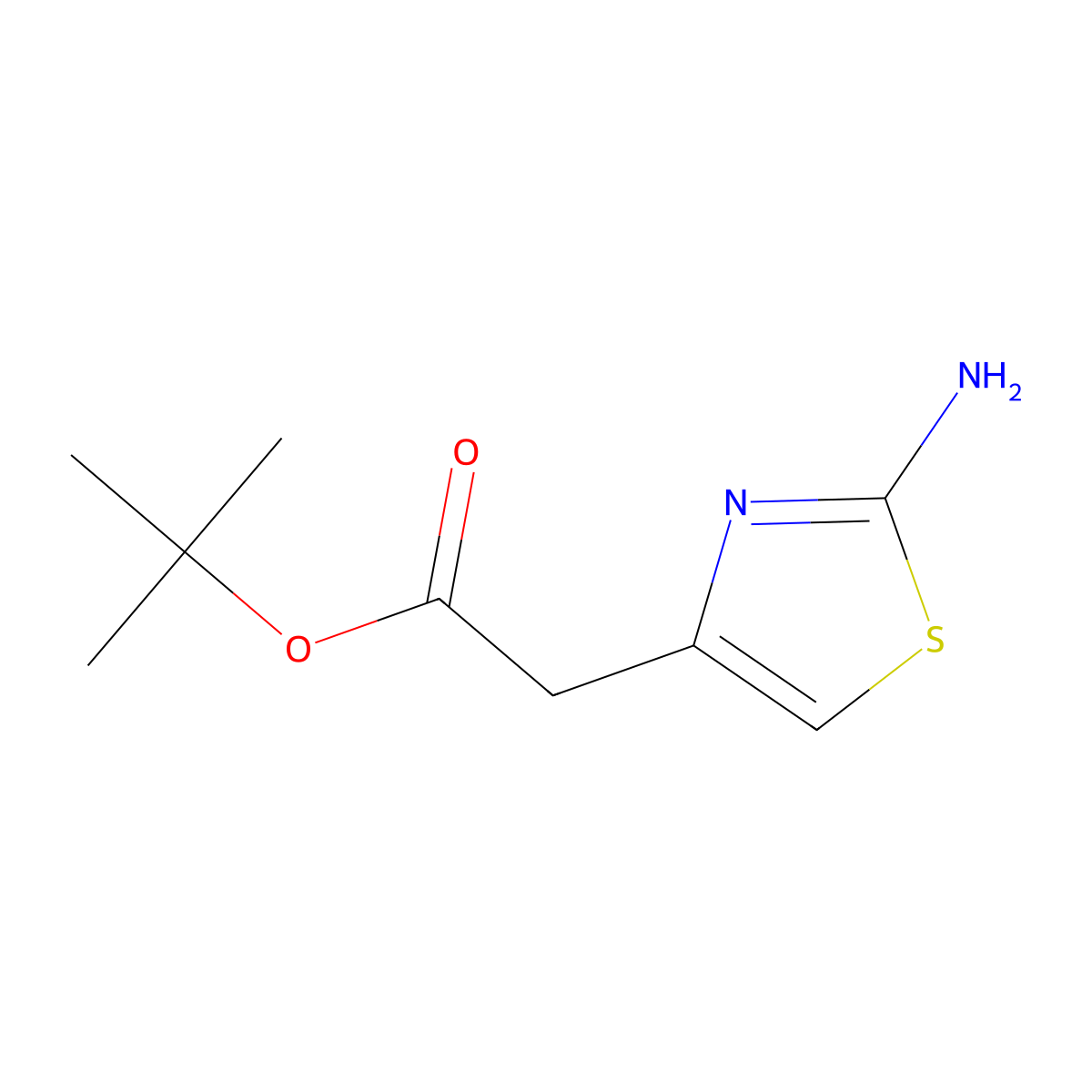 tert-Butyl (2-amino-1,3-thiazol-4-yl)acetate molecular structure, CAS 114569-39-0