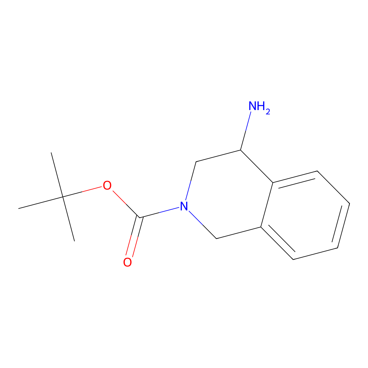 tert-Butyl 4-amino-3,4-dihydroisoquinoline-2(1H)-carboxylate molecular structure, CAS 1145753-88-3