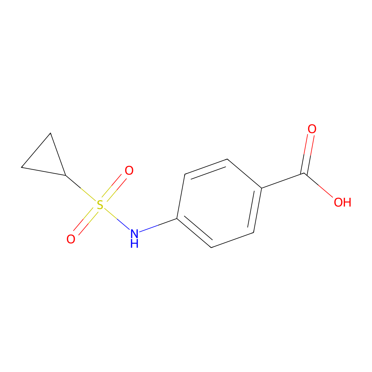 4-[(Cyclopropylsulfonyl)amino]benzoic acid molecular structure, CAS 1145780-12-6