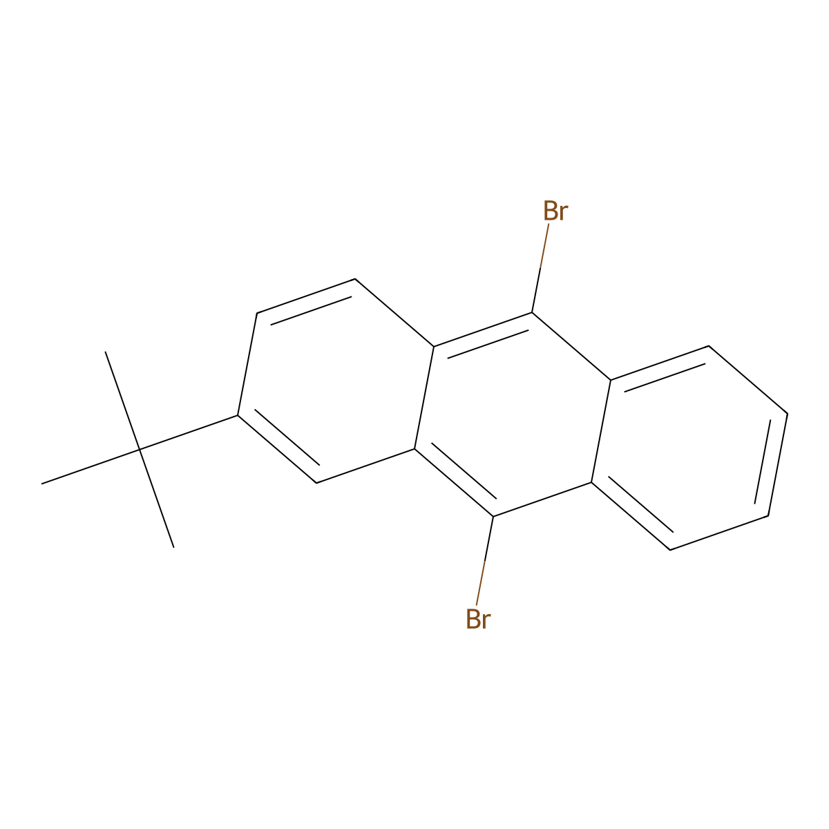 2-Tert-butyl-9,10-dibromoanthracene molecular structure, CAS 114583-08-3