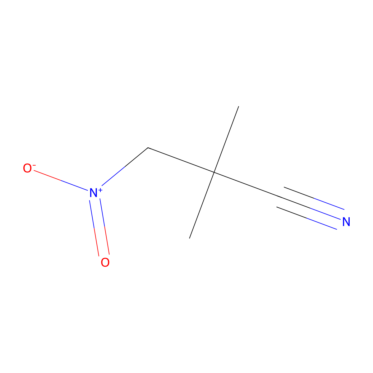 alpha-(Nitromethyl)isobutyronitrile molecular structure, CAS 114583-17-4