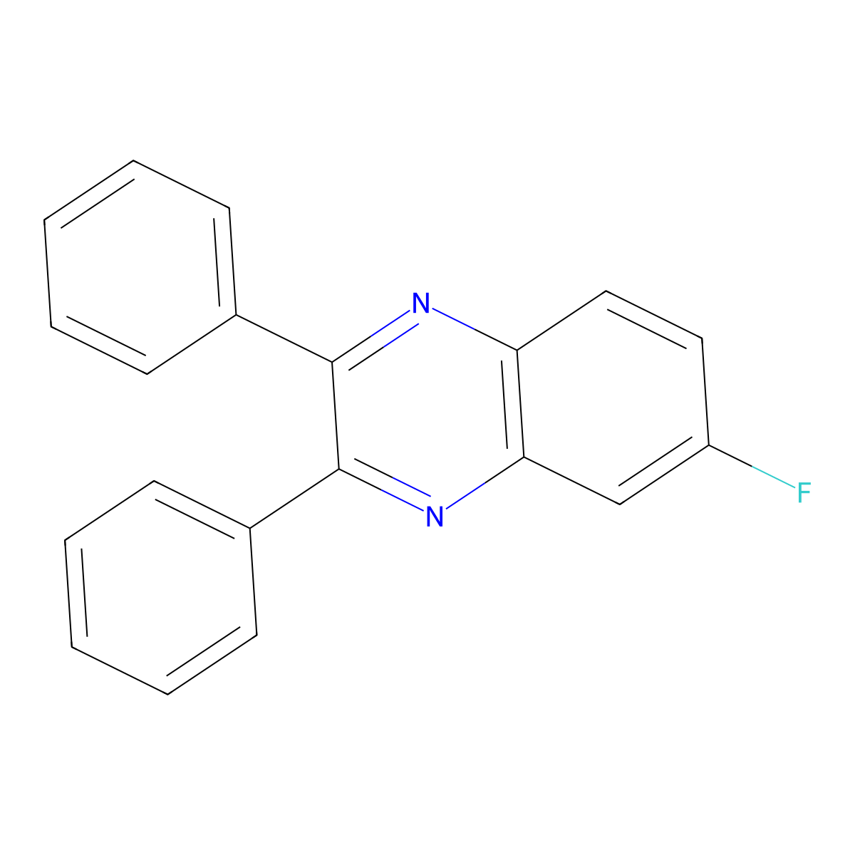 6-Fluoro-2,3-diphenylquinoxaline molecular structure, CAS 114583-79-8