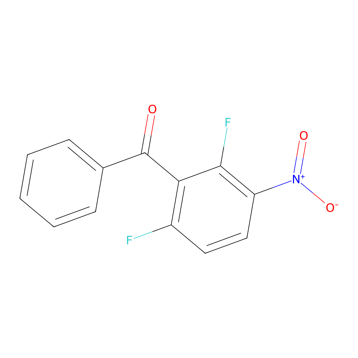(2,6-Difluoro-3-nitrophenyl)(phenyl)methanone molecular structure, CAS 1145881-51-1