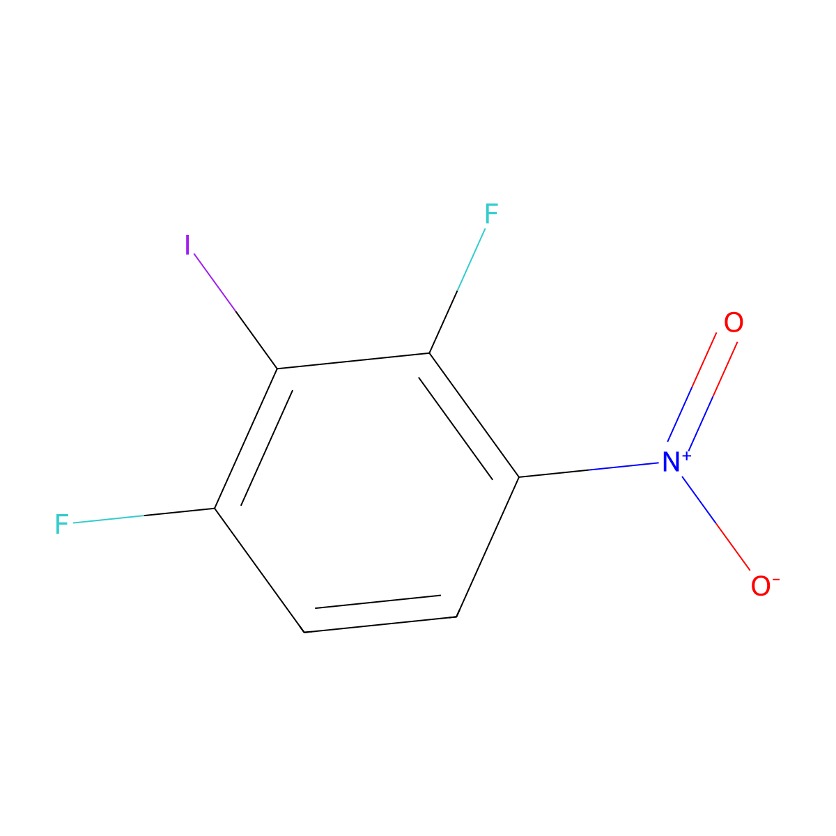 1,3-Difluoro-2-iodo-4-nitrobenzene molecular structure, CAS 1145881-54-4