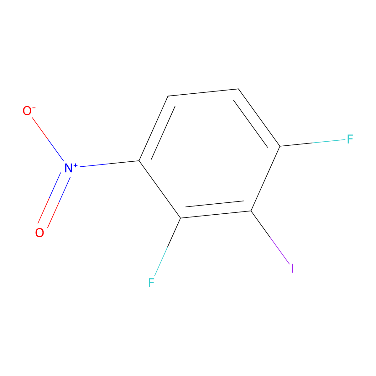 1,3-Difluoro-2-iodo-4-nitrobenzene molecular structure, CAS 1145881-54-4