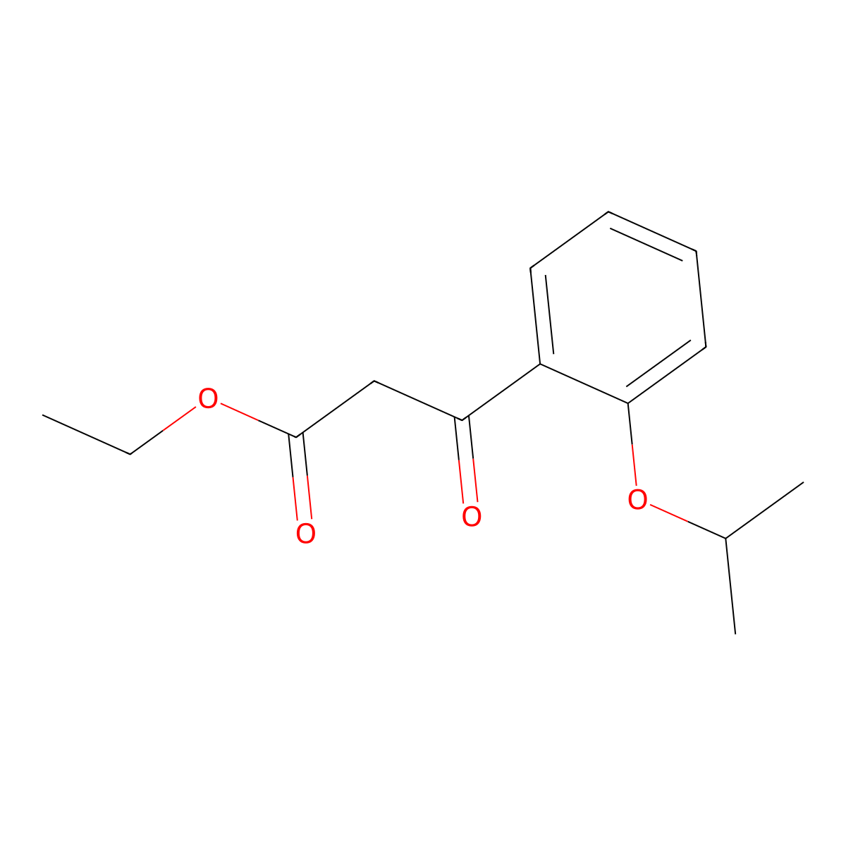 Ethyl 3-(2-isopropoxyphenyl)-3-oxopropanoate molecular structure, CAS 114590-66-8